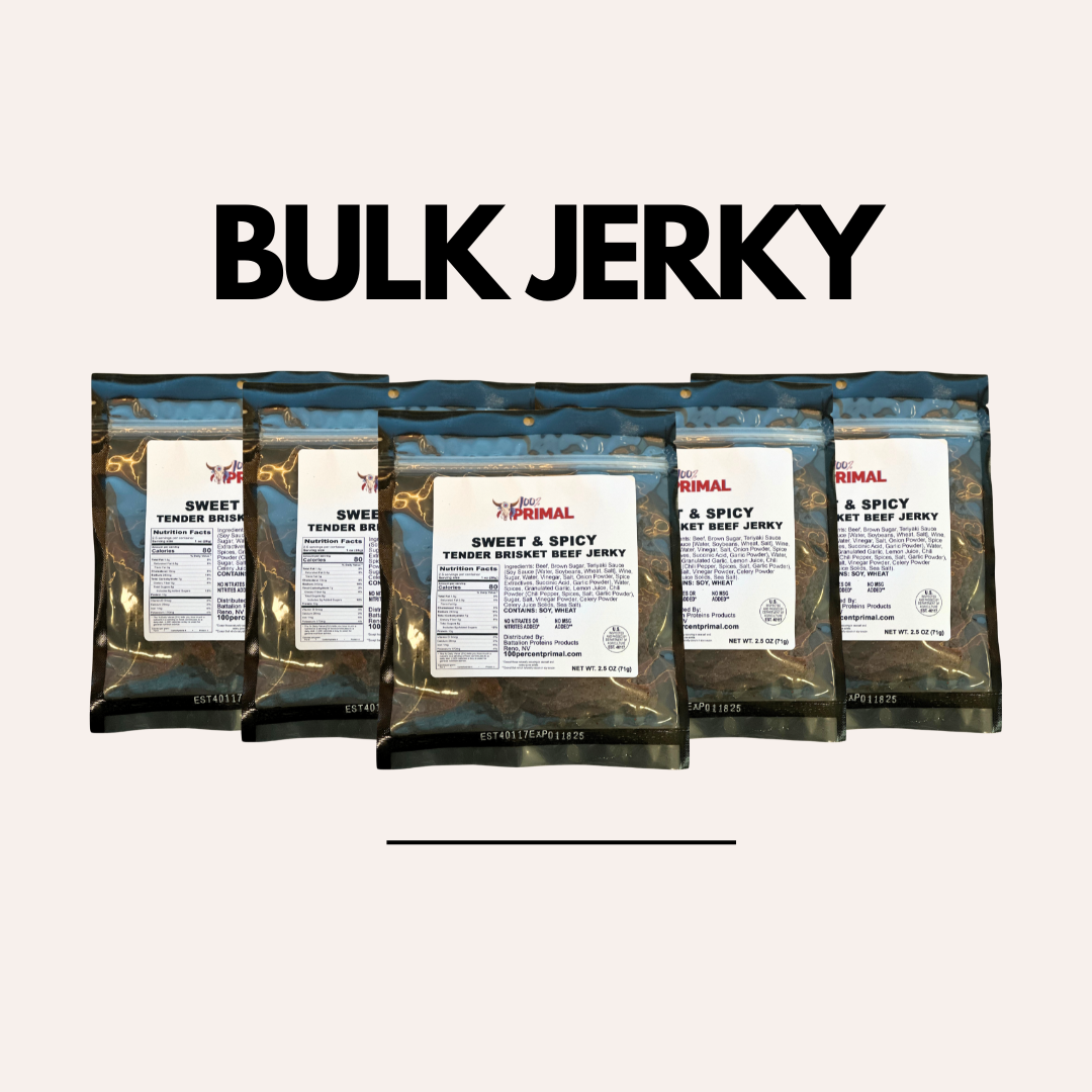 BULK JERKY - 300 / 1 oz Bag - Sweet & Spicy Tender Brisket Beef Jerky