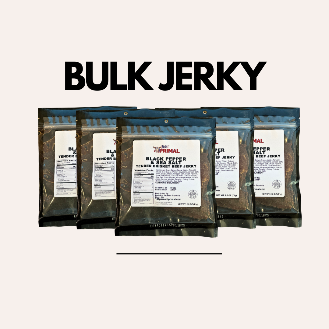 BULK JERKY - 300 / 1 oz Bag - Black Pepper & Sea Salt